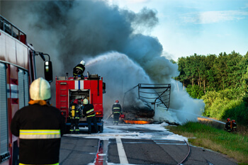 lithium battery highway fire