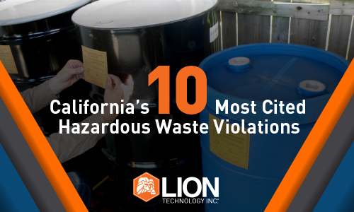 California's 10 Most Cited Hazardous Waste Violations