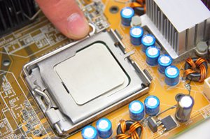 printed circuit board with battery installed in equipment