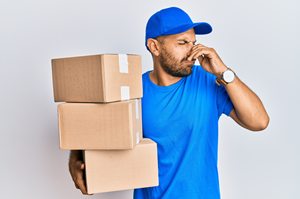 discovering undeclared hazmat by smell like chlorine or gasoline