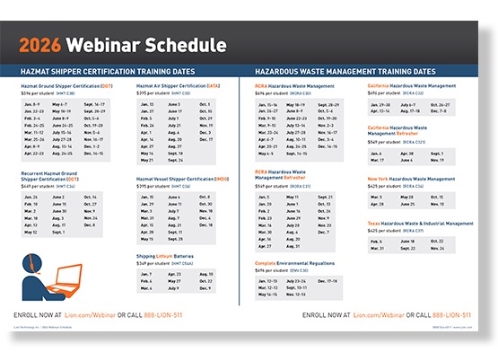 Lion's 2026 webinar schedule is now available